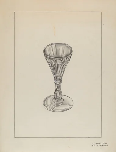 Wine Glass by Raymond Manupelli, index of american design, 1935-1942