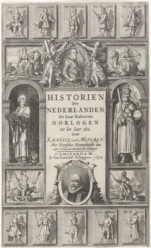 Allegorische voorstelling op de vorstendommen van de wereld by Adriaen Matham, print, 1652