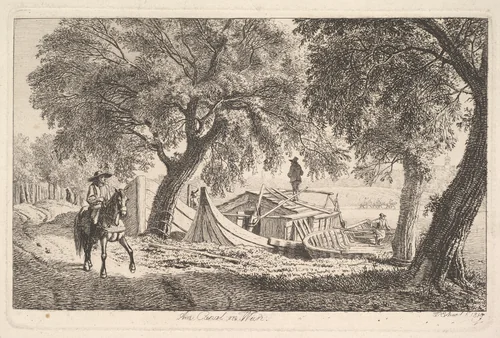 On the Canal in Vienna by Johann Christoph Erhard, print, 1819