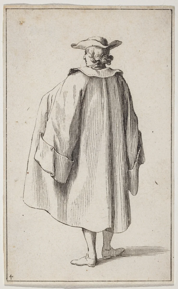 Standing Man Viewed from Behind by Sébastien Le Clerc, print, 1685