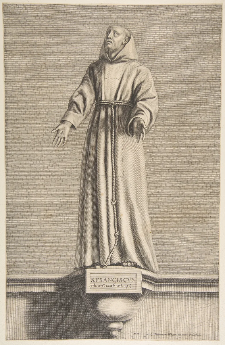 St. Francis by Nicolas Pitau, print, 1620-1953