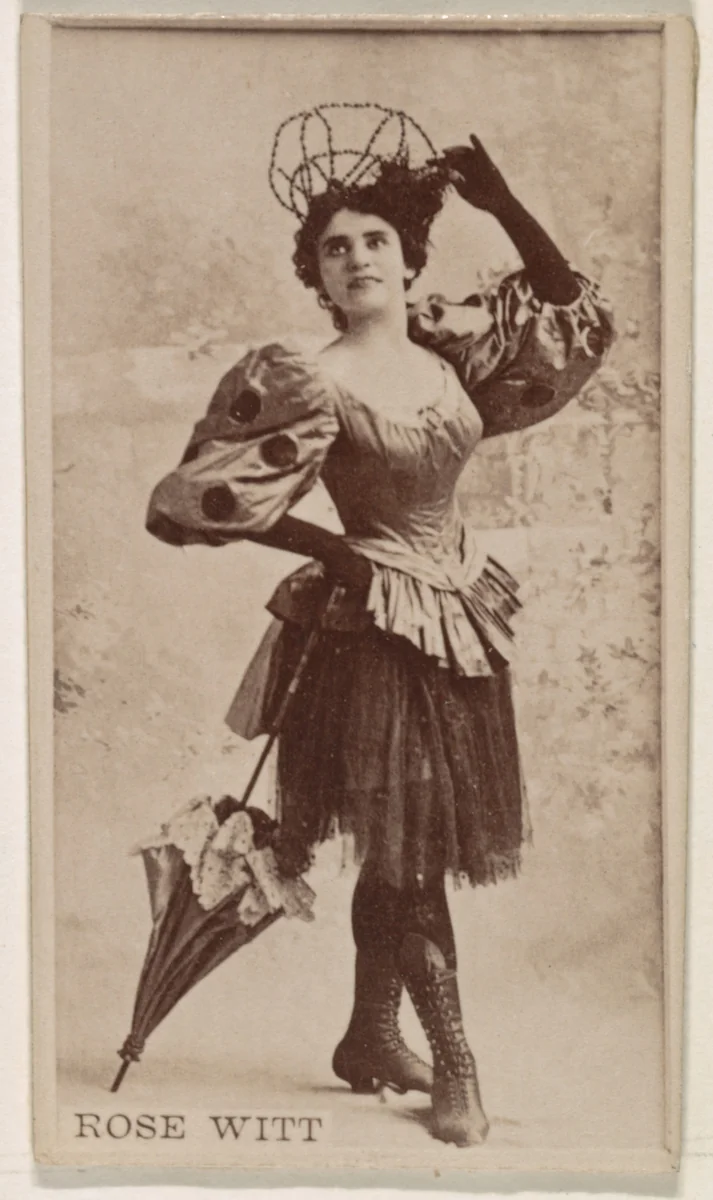 Rose Witt, from the Actresses series (N245) issued by Kinney Brothers to promote Sweet Caporal Cigarettes by Kinney Brothers Tobacco Company, photograph, 1890