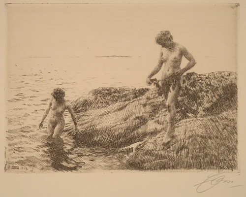 Seaward Skerries by Anders Zorn, print, 1913