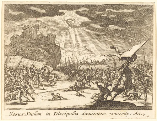 Conversion of Paul by Jacques Callot, print, 1635