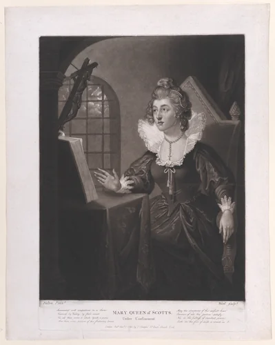 Mary, Queen of Scots, Under Confinement by William Ward, print, 1793