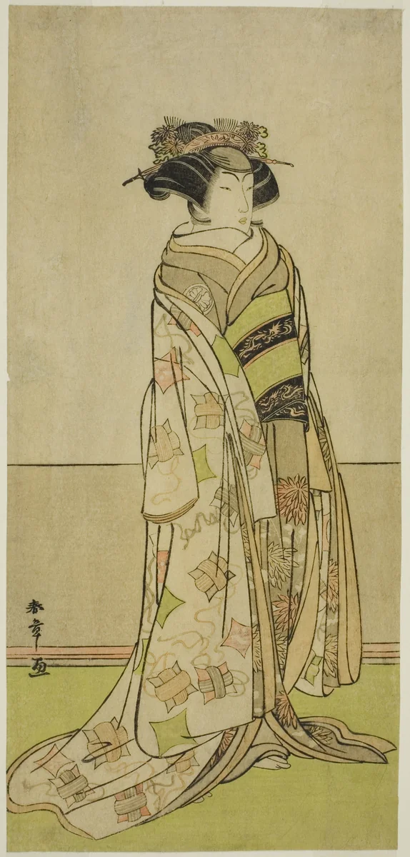 The Actor Segawa Kikunojo III in an Unidentified Role by Katsukawa Shunsho (勝川 春章), print, 1775-1785