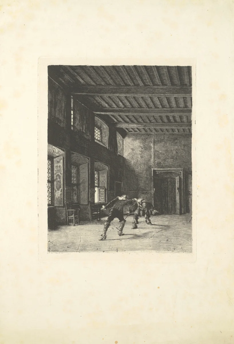 Il Duello (The Duel) by Francesco Colombi Borde, print, 1880