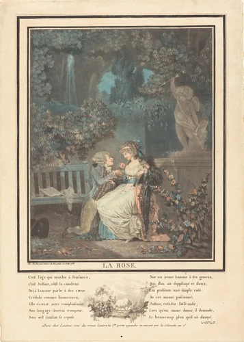 La Rose by Philibert Louis Debucourt, print, 1788