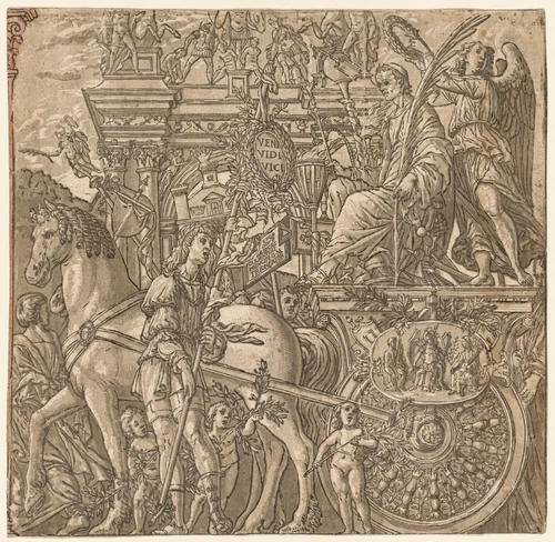 The Triumph of Julius Caesar: Caesar Triumphant by Andrea Andreani, print, 1593-1599