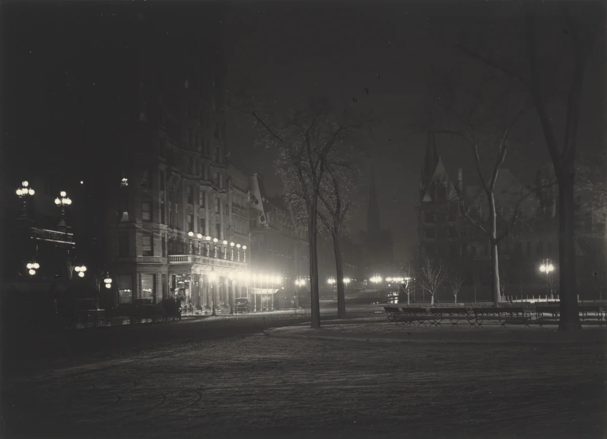 Night, New York by Alfred Stieglitz, photograph, 1898