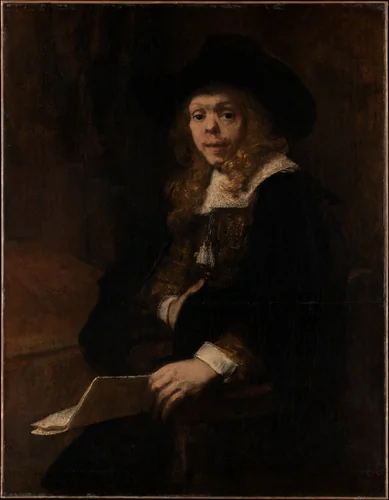 Portrait of Gerard de Lairesse by Rembrandt van Rijn, painting, 1663-1669