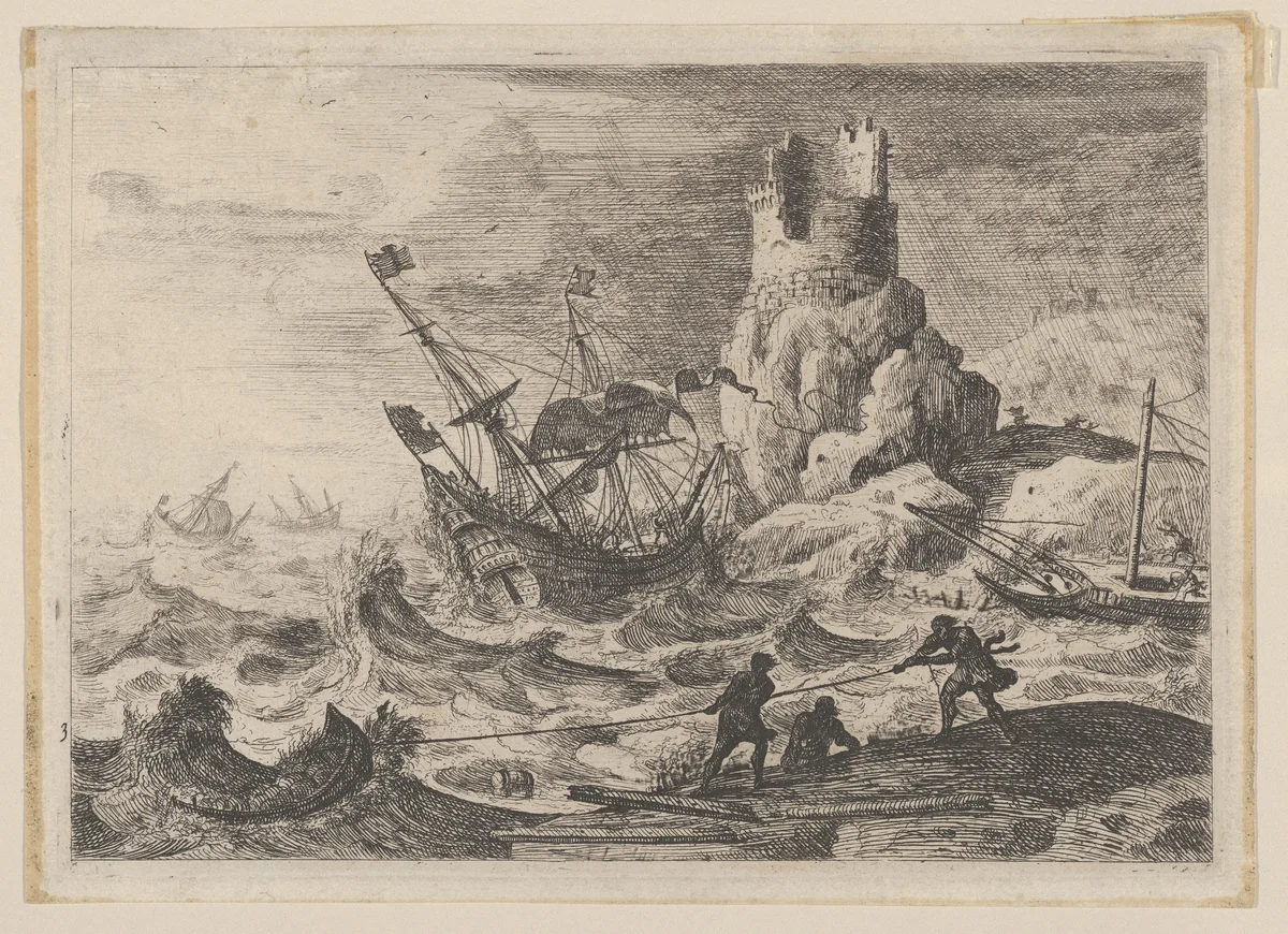 The Shipwreck by Claude Lorrain, print, 1638-1641