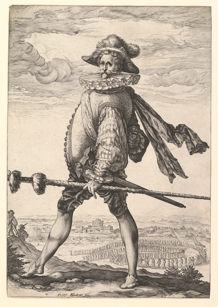Captain of Infantry by Hendrick Goltzius, print, 1587