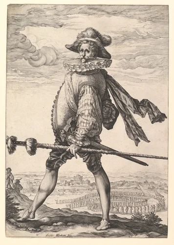 Captain of Infantry by Hendrick Goltzius, print, 1587