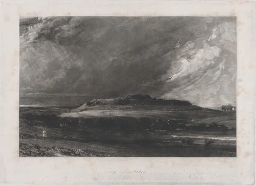 Old Sarum by David Lucas, print, 1830