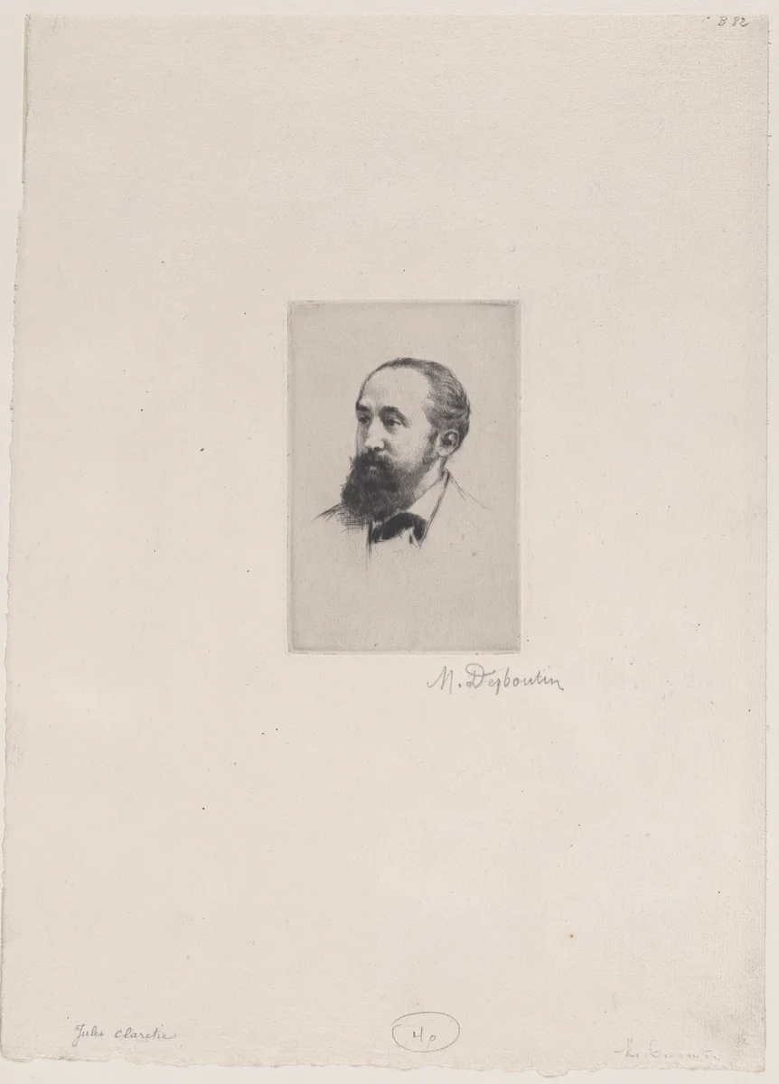 Portrait of Jules Claretie by Marcellin Desboutin, print, 1878