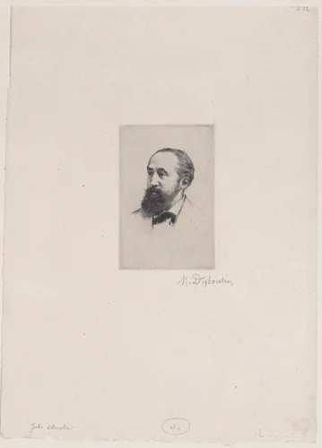 Portrait of Jules Claretie by Marcellin Desboutin, print, 1878