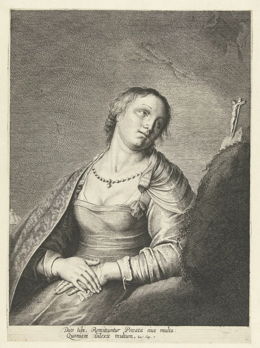 Maria Magdalena by Pieter Fransz de Grebber, print, 1610-1655