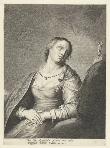 Maria Magdalena by Pieter Fransz de Grebber, print, 1610-1655