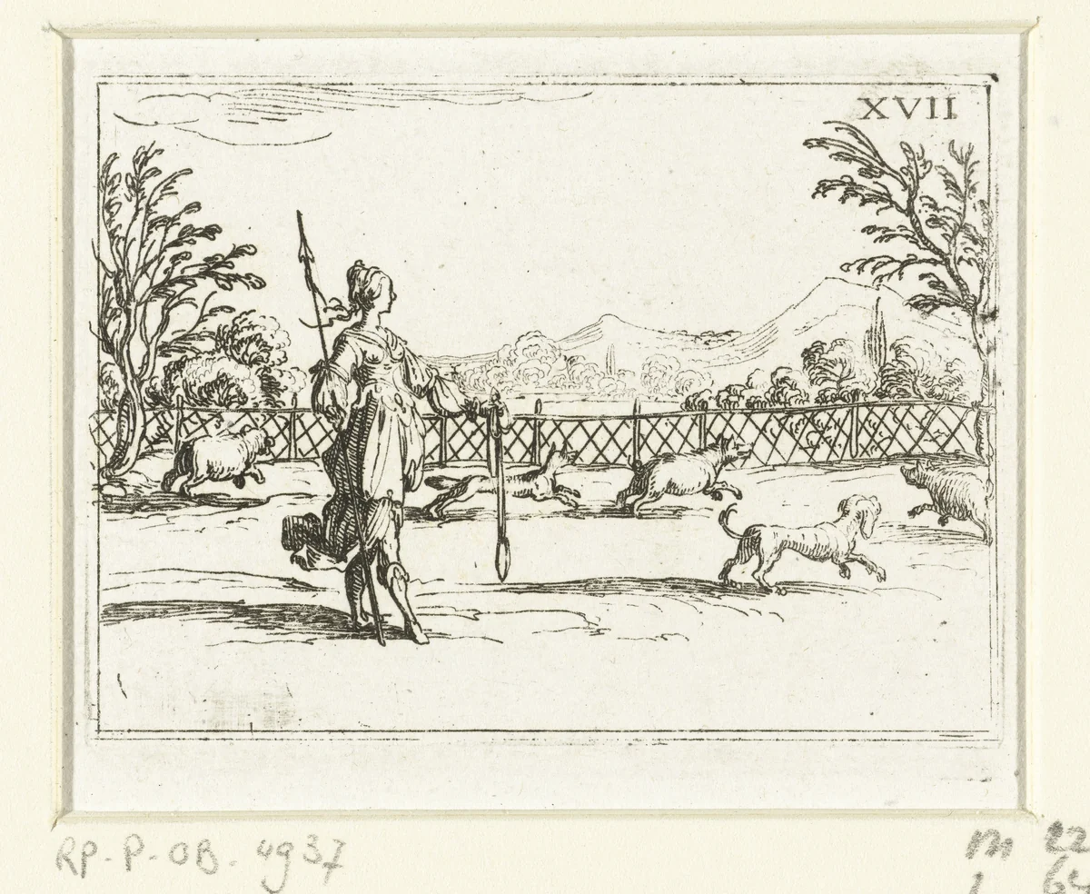 Jaagster by Jacques Callot, print, 1625-1629