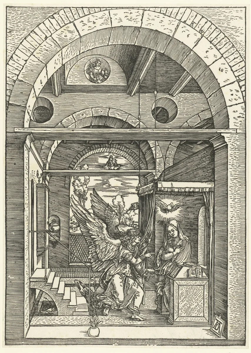 Annunciatie by Unknown, print, 1501-1505