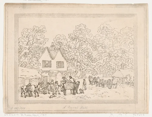A Rural Halt by Thomas Rowlandson, print, 1787
