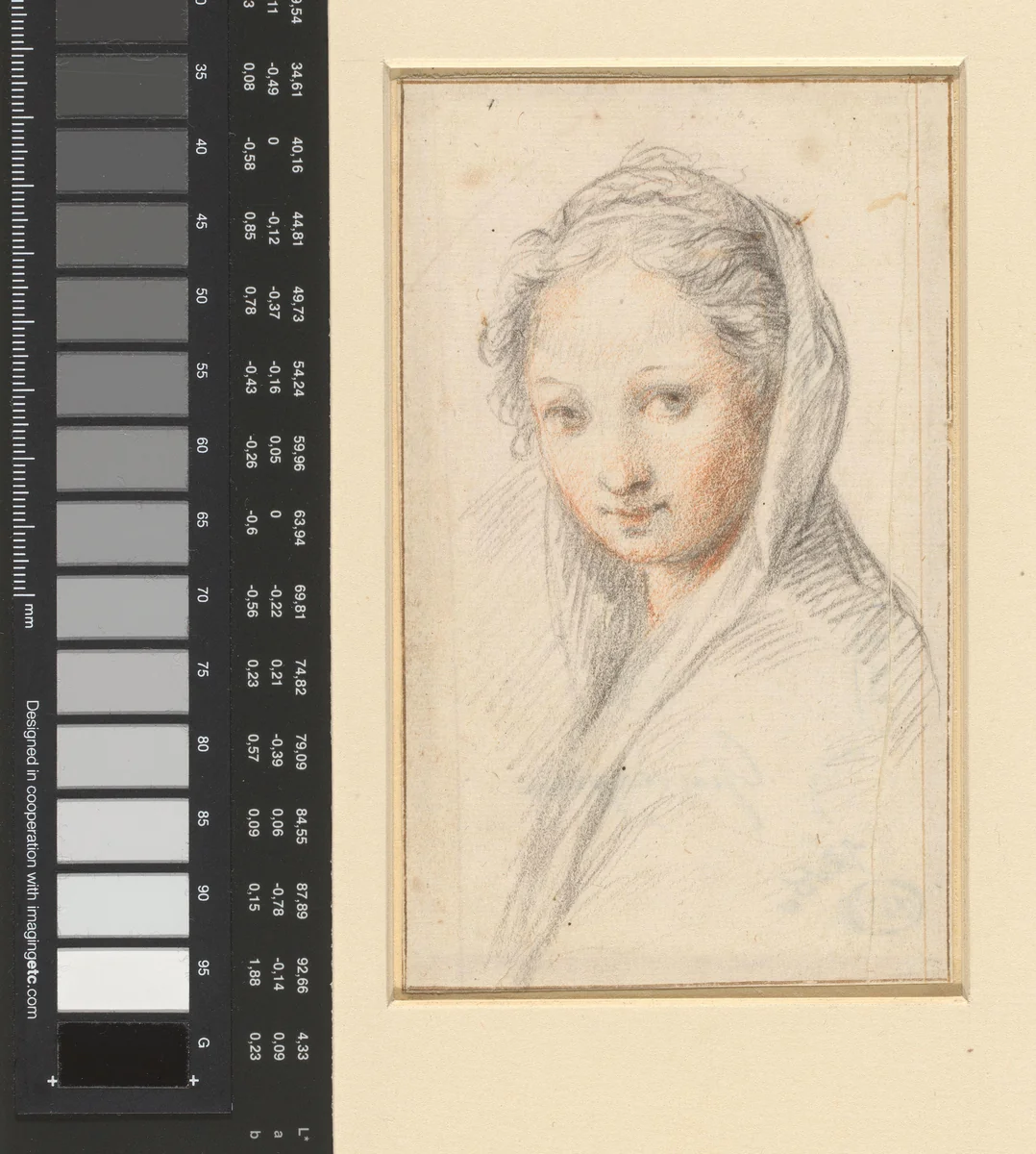 Portret van een vrouw by anonymous, drawing, 1550-1599
