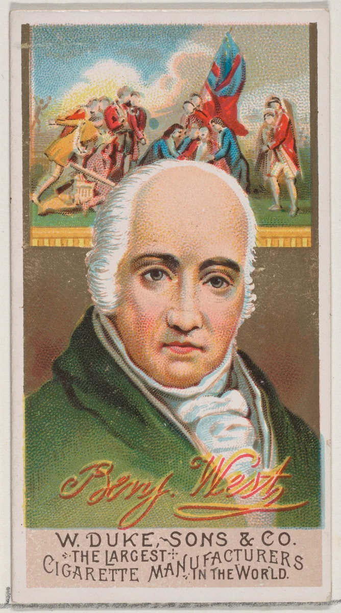 Benjamin West, from the series Great Americans (N76) for Duke brand cigarettes by W. Duke, Sons & Co., print, 1888