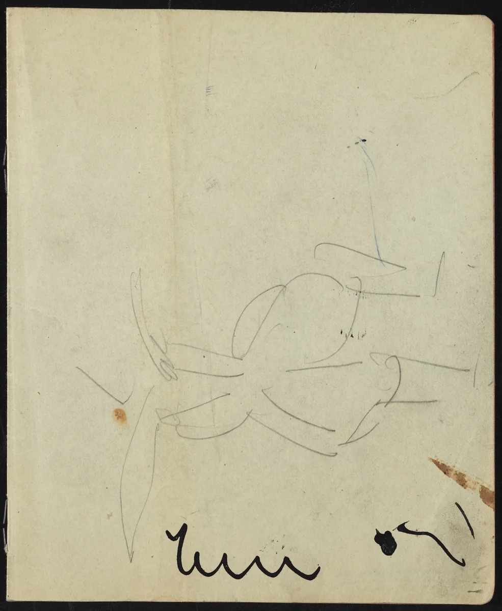 Dancers and Performers (Page from a Sketchbook) by Ernst Ludwig Kirchner, drawing, 1911