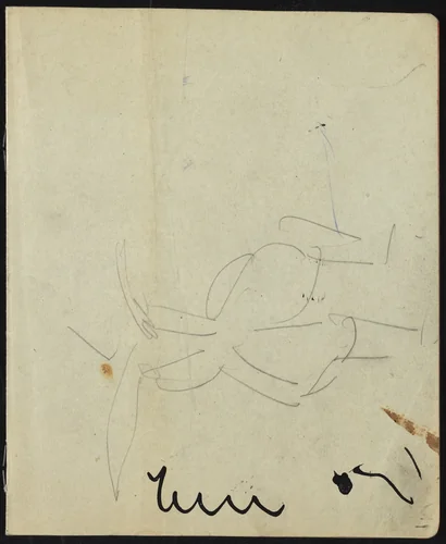 Dancers and Performers (Page from a Sketchbook) by Ernst Ludwig Kirchner, drawing, 1911