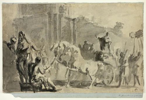 The Offensive Triumph of Camillus by Sawrey Gilpin, drawing, 1753-1807