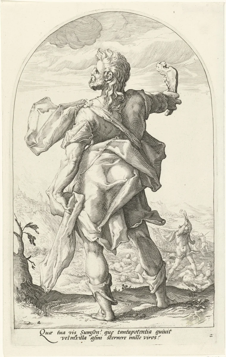 Simson by Unknown, print, 1585-1589
