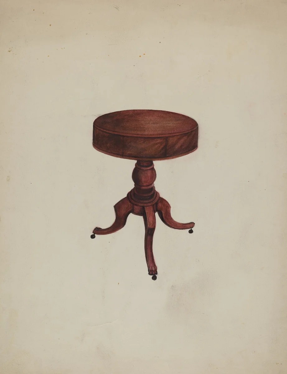 Table by Edna Crenshaw Rex, index of american design, 1935-1942