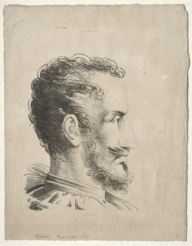 Profile Head by Friedrich Wilhelm Reuter, print