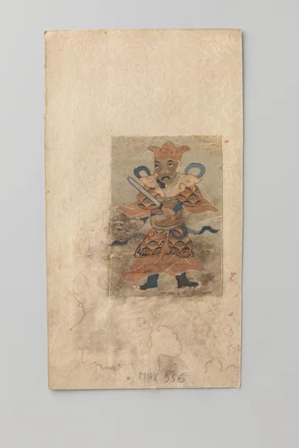 Wereldwachter met zwaard in de hand by anonymous, textile, 1600-1699