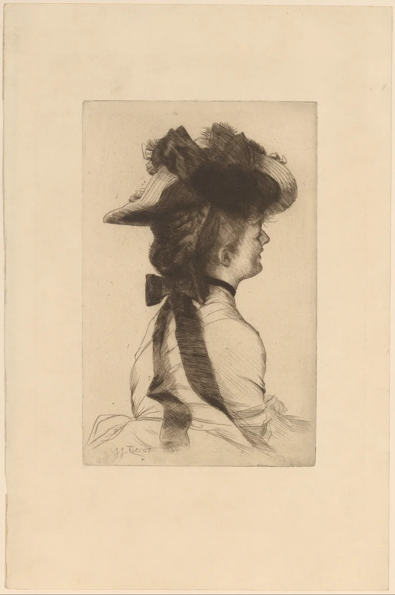 The Rubens Hat by James Tissot, print, 1875
