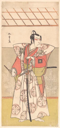 Ichikawa Danjuro V as a Samurai of High Rank by Katsukawa Shunshô (勝川春章), print, 1768-1788