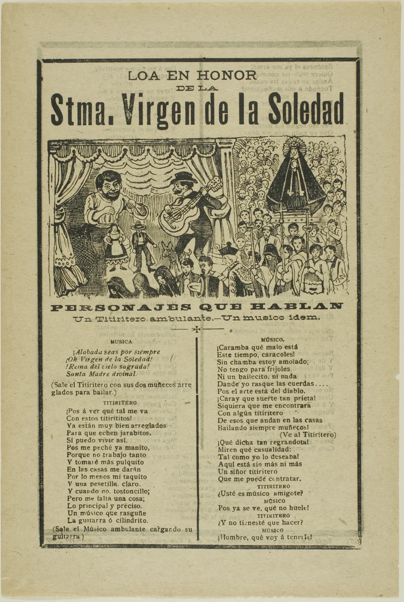 Most Holy Virgin of Solitude by José Guadalupe Posada, print, 1903