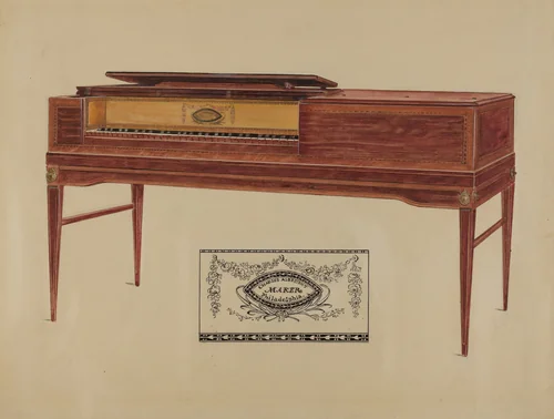 Piano by Florence Choate, index of american design, 1936