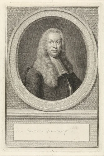 Portret van Pieter Rendorp by Jacob Houbraken, print, 1708-1780