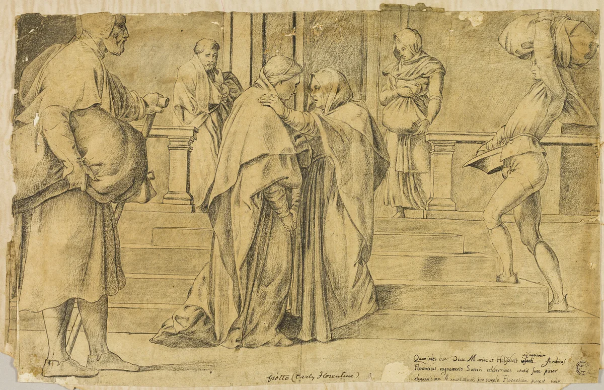 Visitation by Andrea del Sarto, drawing, 1700-1799