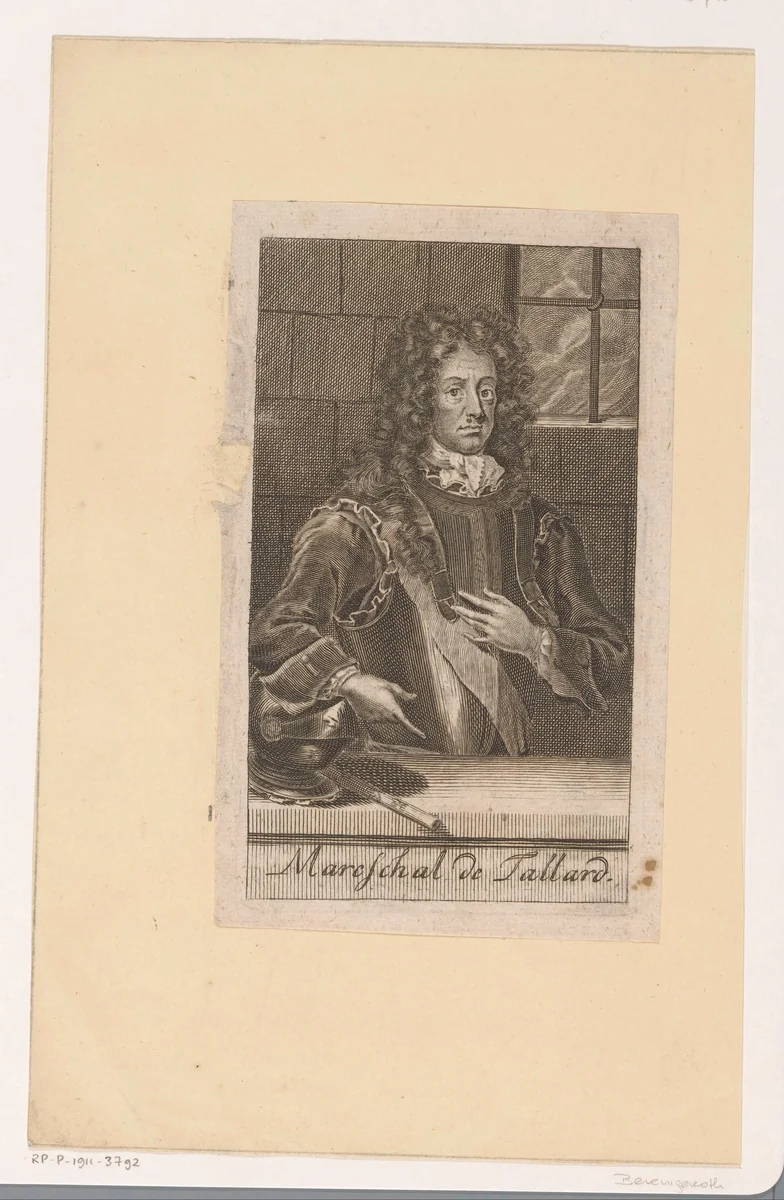 Portret van Camille d'Hostun, duc de Tallard by Johann Martin Bernigeroth, print, 1704
