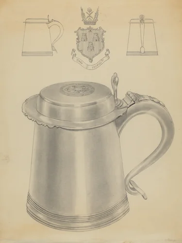Silver Tankard by Michael Fenga, index of american design, 1936