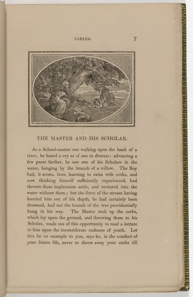 Headpiece (page 7) from The Fables of Aesop by Thomas Bewick, illustrated book, 1818