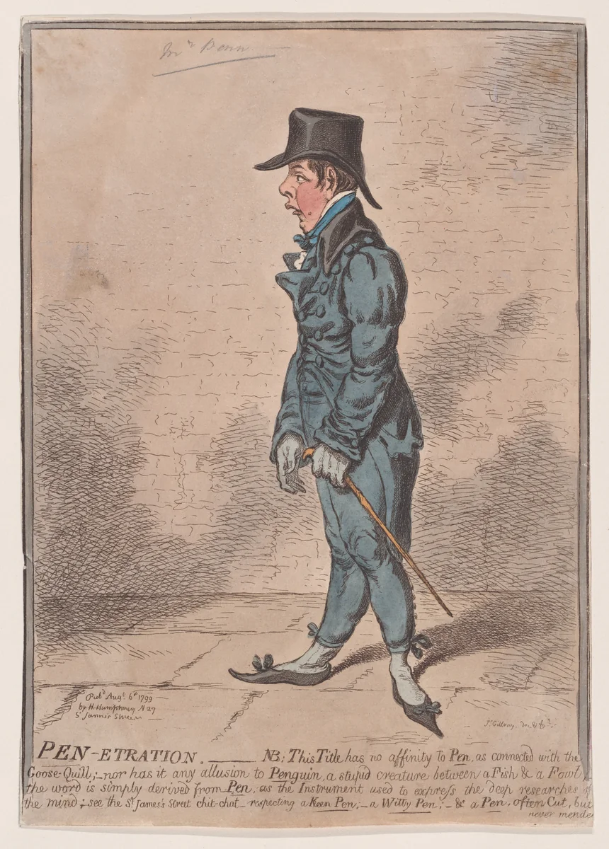 Pen-etration by James Gillray, print, 1799