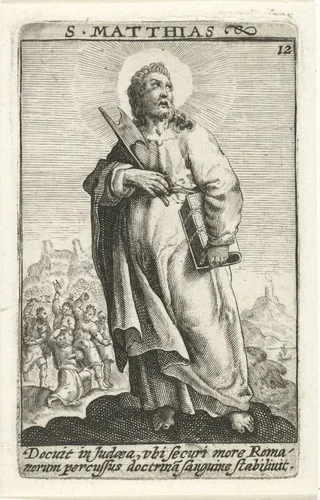 Apostel Mattias by Crispijn van de Passe, print, 1574-1637