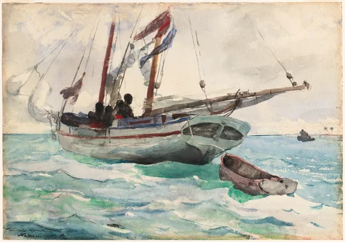 Schooner - Nassau by Winslow Homer, painting, 1898-1899