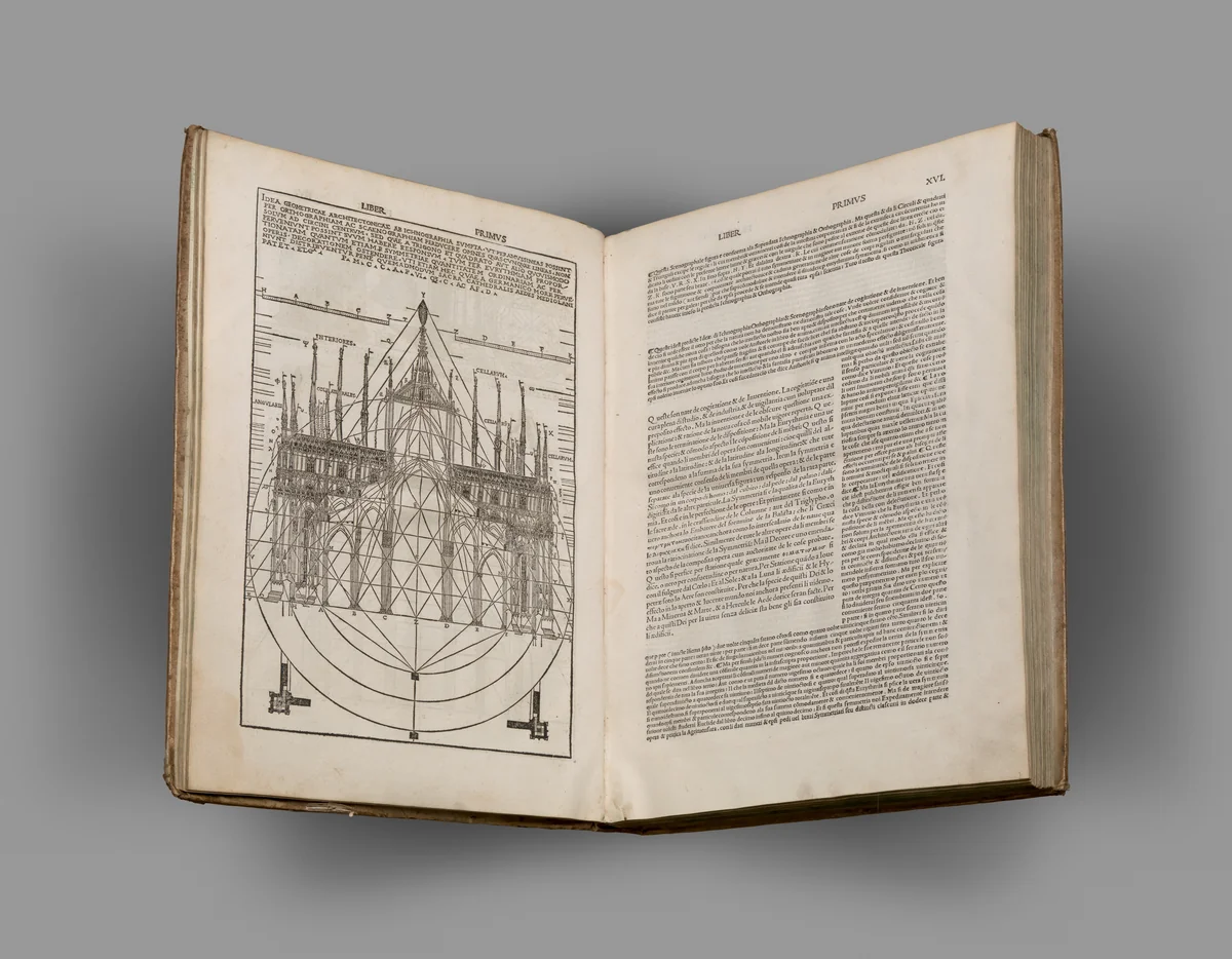 Di Lucio Vitruvio Pollione De architectura Libri Dece traducti de latino in vulgare affigurati: commentati: & con mirando ordine insigniti by Marcus Pollio Vitruvius, book, 1521