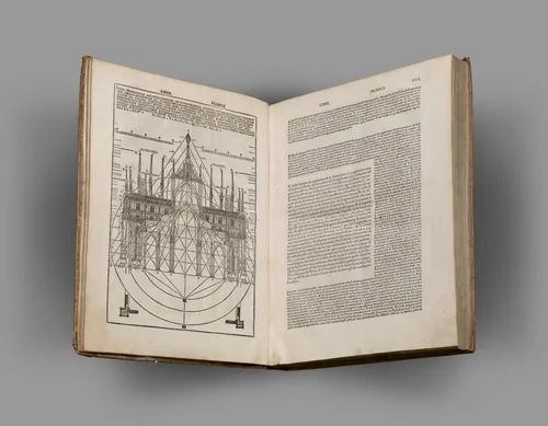 Di Lucio Vitruvio Pollione De architectura Libri Dece traducti de latino in vulgare affigurati: commentati: & con mirando ordine insigniti by Marcus Pollio Vitruvius, book, 1521