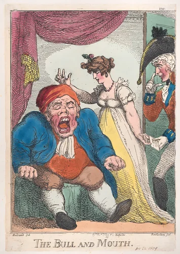 The Bull and Mouth by Thomas Rowlandson, print, 1808-1809